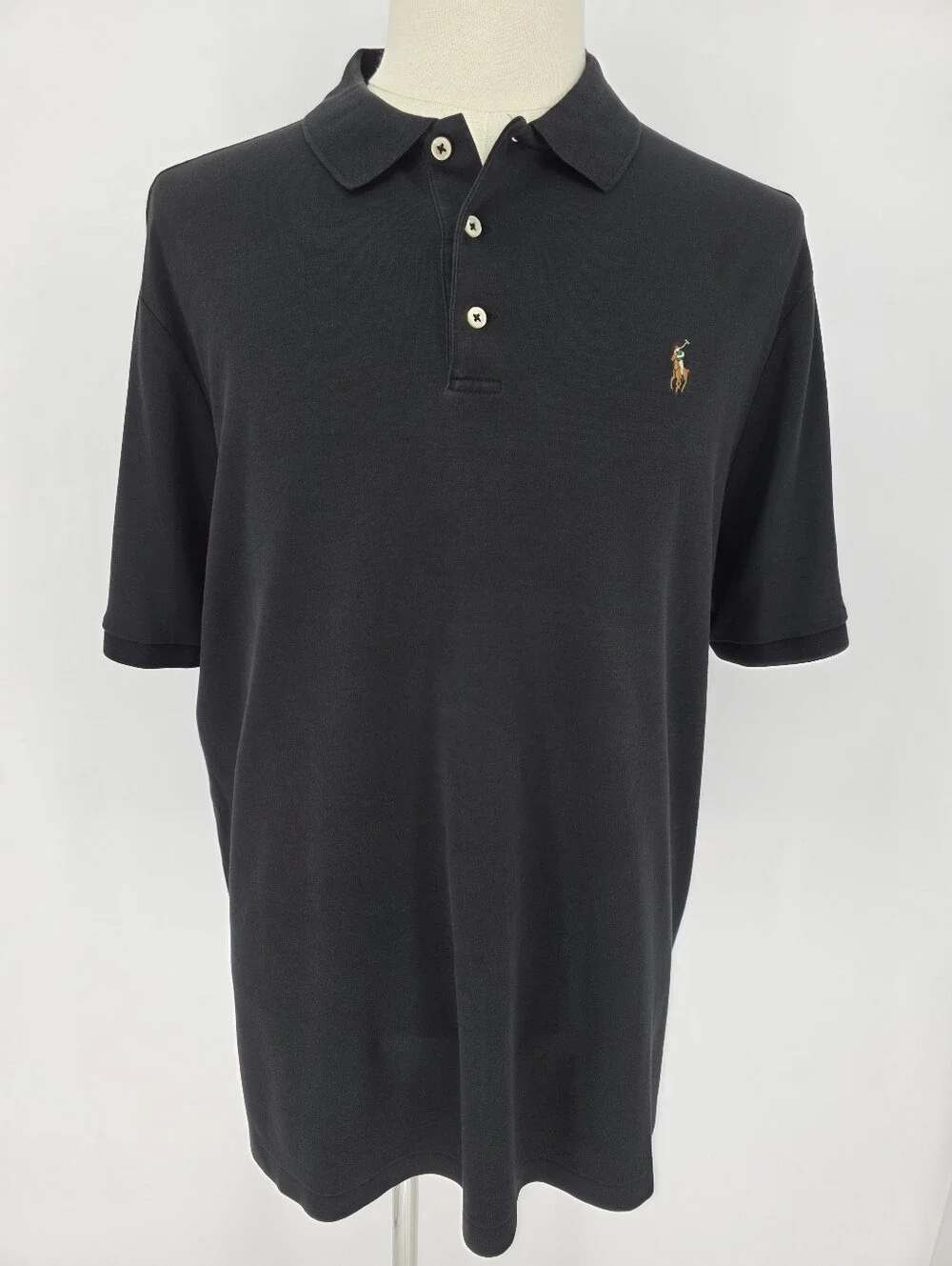 Polo Ralph Lauren Classic Fit Polo Shirt XL Black Pony Logo Cotton Golf
